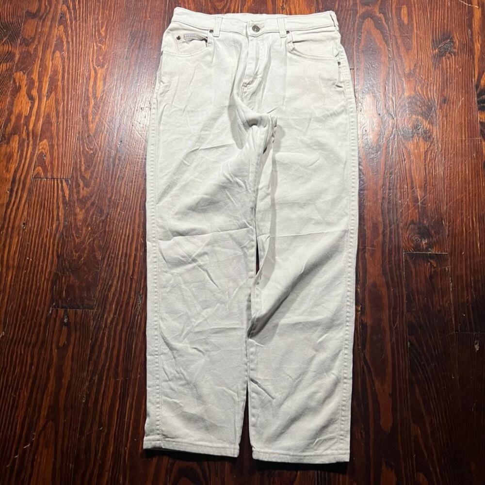 Lee 28x28 Y2K Straight Leg Jeans Beige Denim